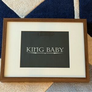 King Baby Black & Silver Textured Framed Small Shopping Bag Wall Art